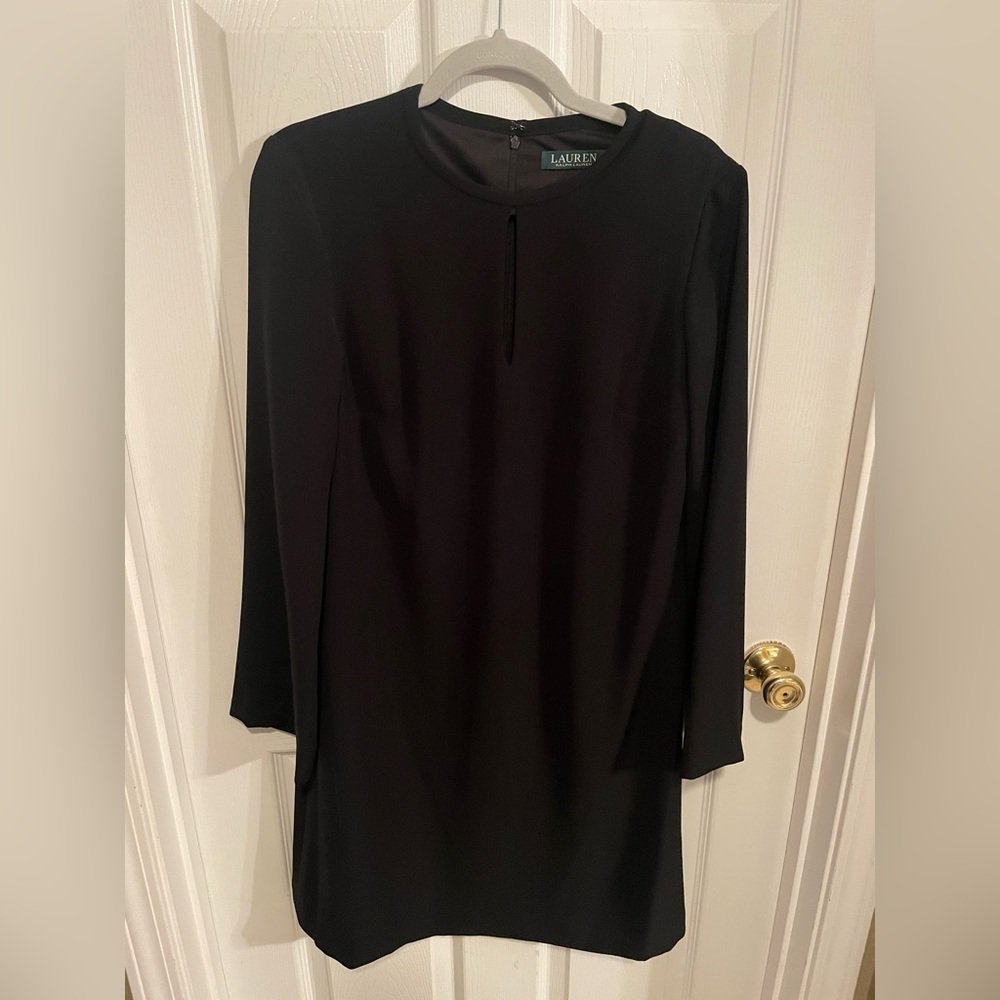 Ralph Lauren- Black Key Hole Neck Dress- Size 8